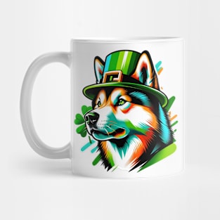 Shikoku Dog Celebrates Saint Patrick's Day in Style Mug